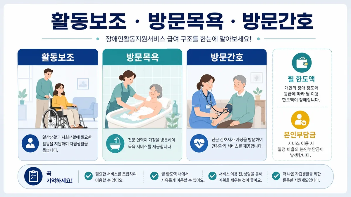 장애인활동지원서비스 급여 종류