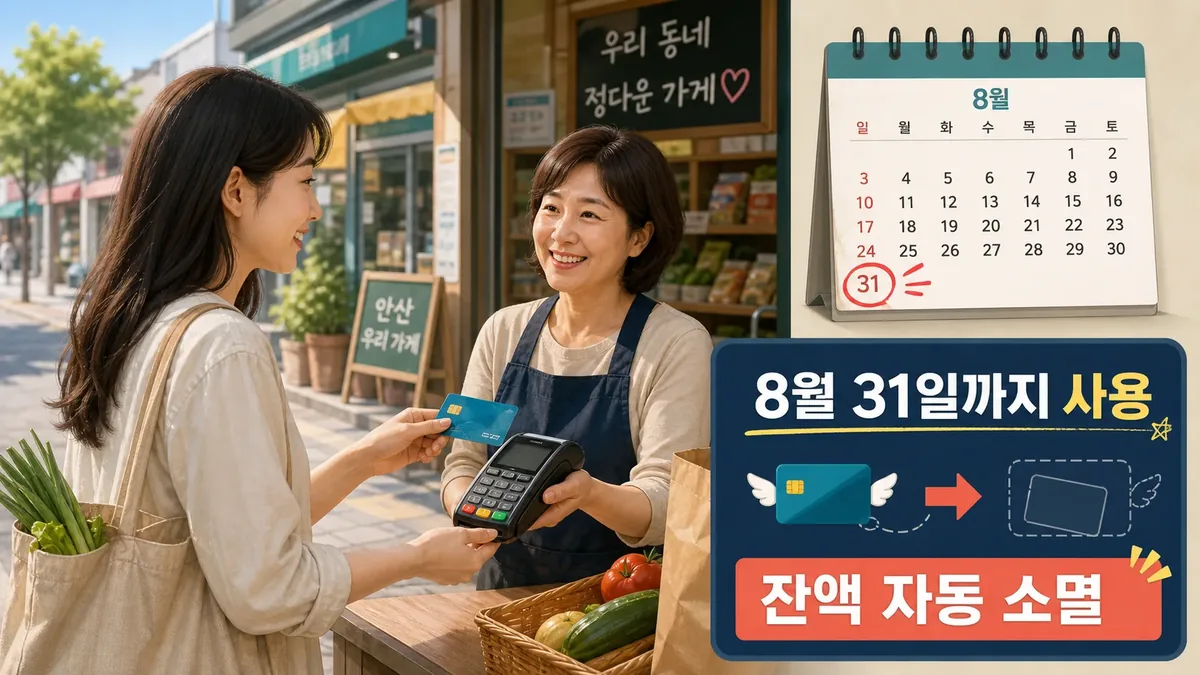 안산 고유가 피해지원금 8월 31일 사용 기한