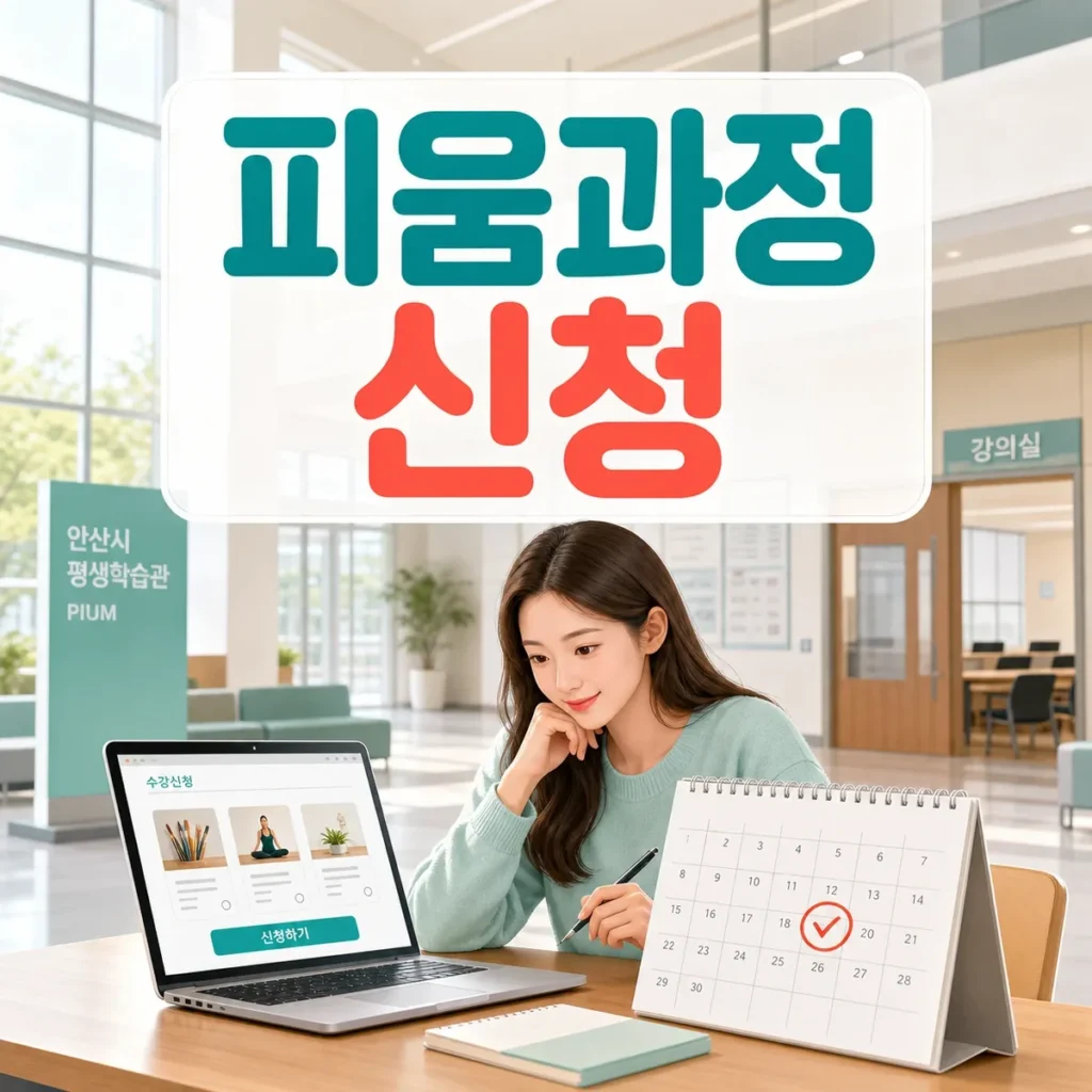 안산시평생학습관 피움과정 신청방법 접수기간과 강좌 확인