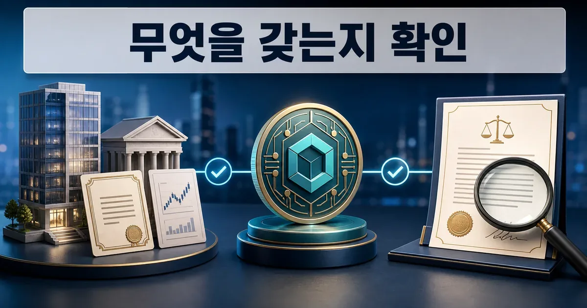 토큰증권 투자 전 기초자산 법적 권리 보관 환매 유통시장 확인 순서