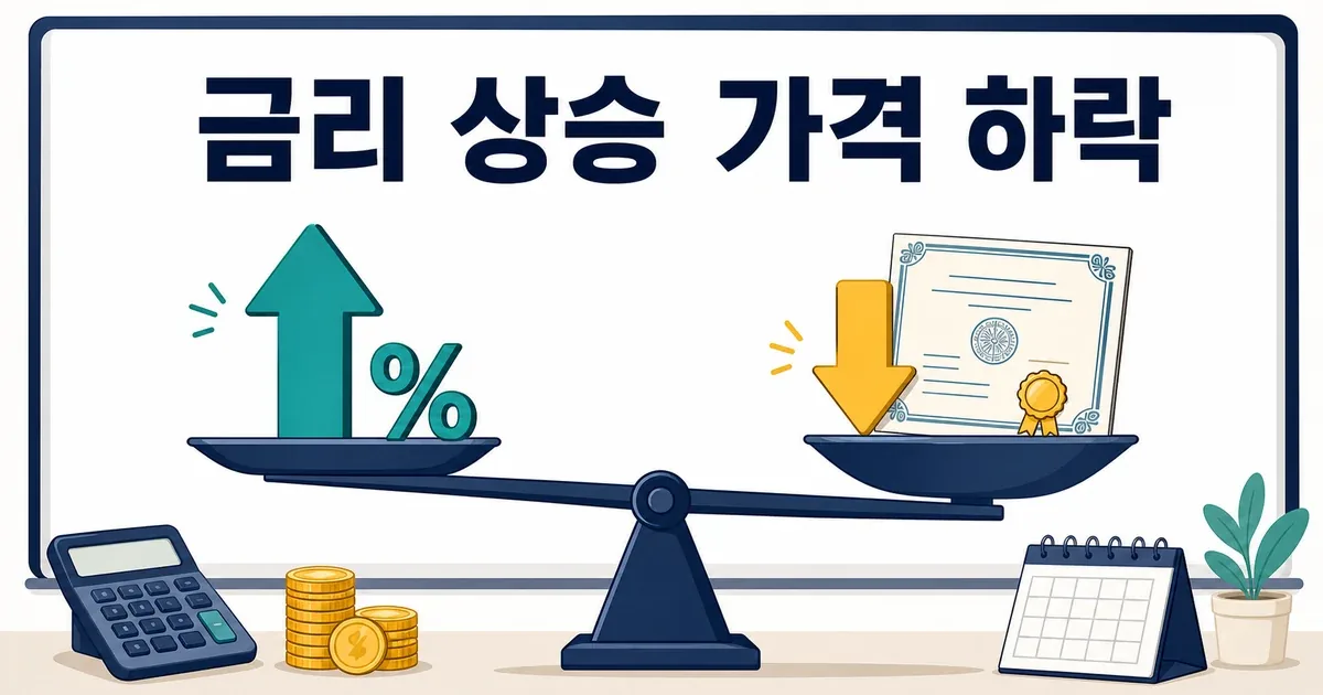 시장금리와 기존 채권 가격이 반대로 움직이는 구조