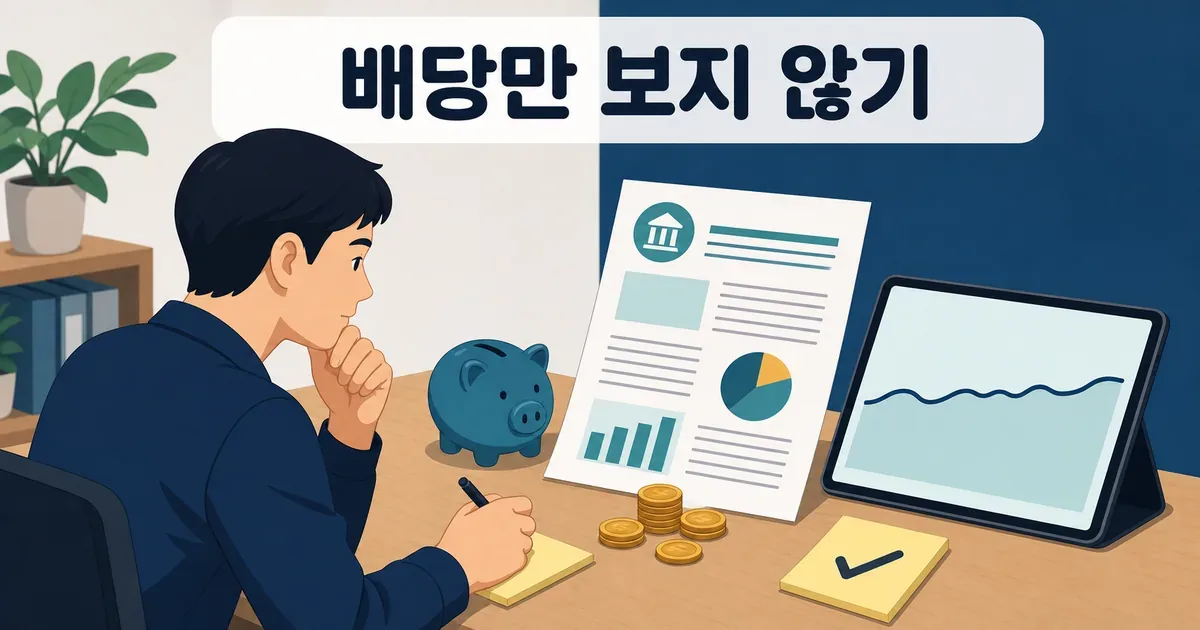 배당금과 기업 공시와 현금흐름을 함께 확인하는 투자자 일러스트