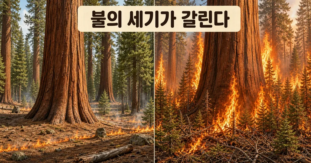 처방화재 구역과 미처리 구역의 세쿼이아 산불 생존 차이