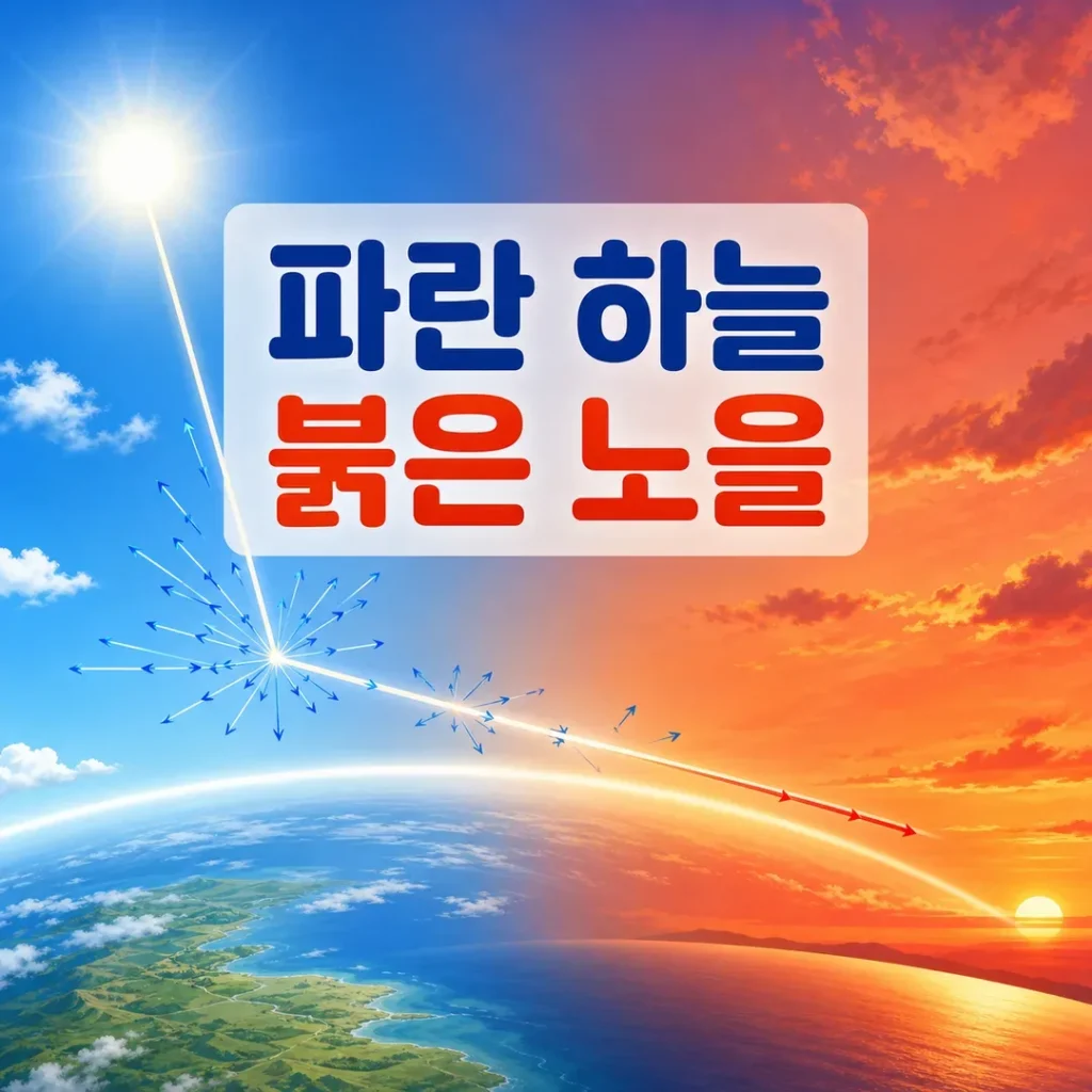 파란 하늘과 붉은 노을의 빛 산란 원리