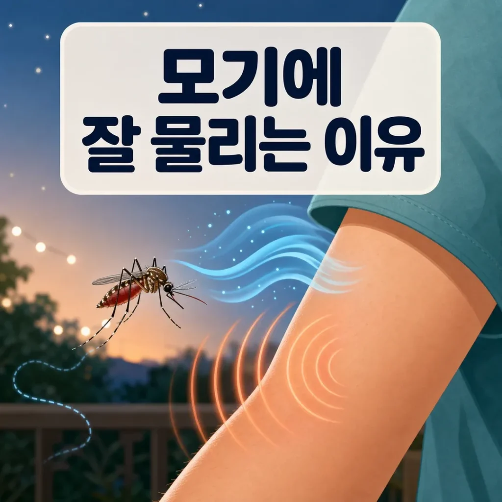 모기에 잘 물리는 이유와 피부 감각 신호