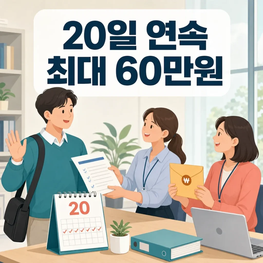 배우자 출산휴가 업무분담 지원금 20일 연속 최대 60만원 안내