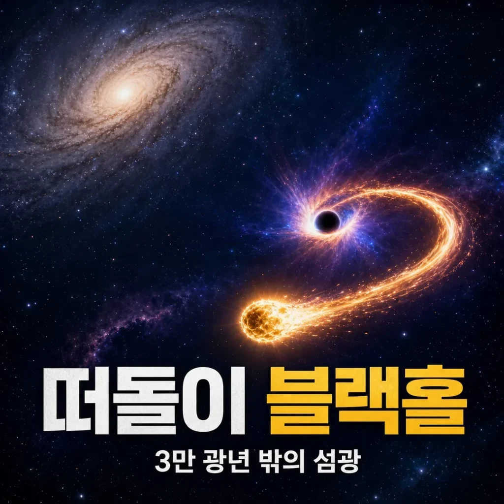 은하 중심에서 멀리 떨어진 떠돌이 블랙홀과 별의 조석파괴 섬광