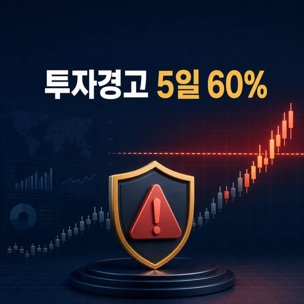 투자경고 5일 60% 기준과 거래정지 가능성을 알리는 대표 이미지