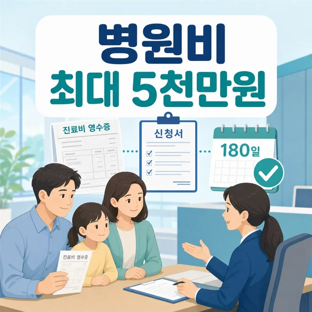 병원비 최대 5천만원 재난적의료비 지원 신청 안내