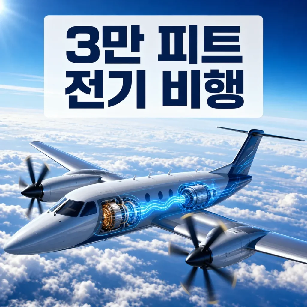 3만 피트 상공을 비행하는 메가와트급 하이브리드 전기 항공기